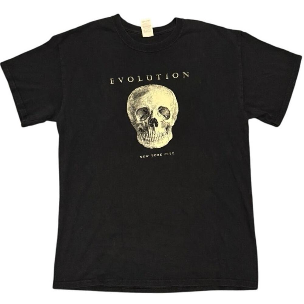 Evolution New York City Skull Anatomy Shirt Adult Medium